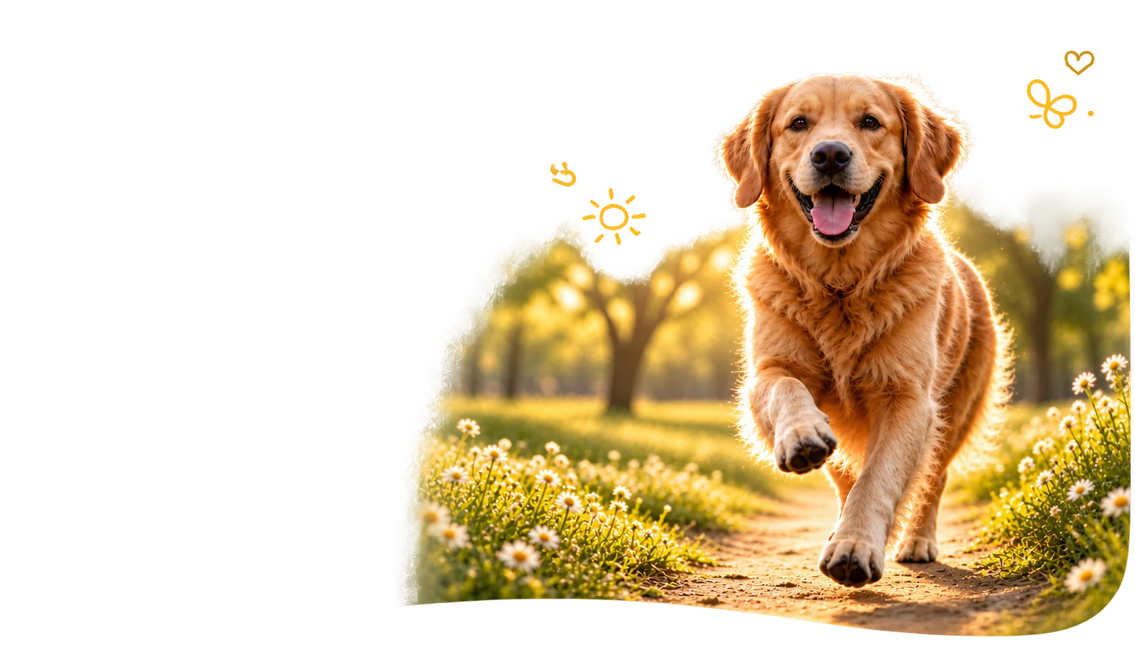A dog ready for a walk